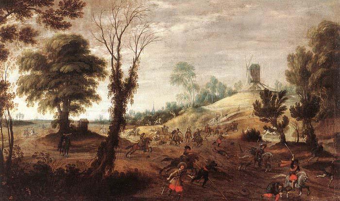 Meulener, Pieter Cavalry Skirmish - Oil on canvas France oil painting art